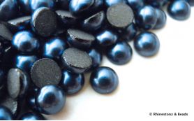 Preciosa Non-Hotfix Pearl Cabochon Blue 5mm